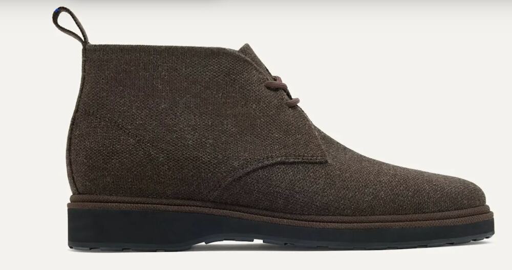 Rothy's Merino Wool Water Resistant Chukka Lace-up Boot Umber Size 8